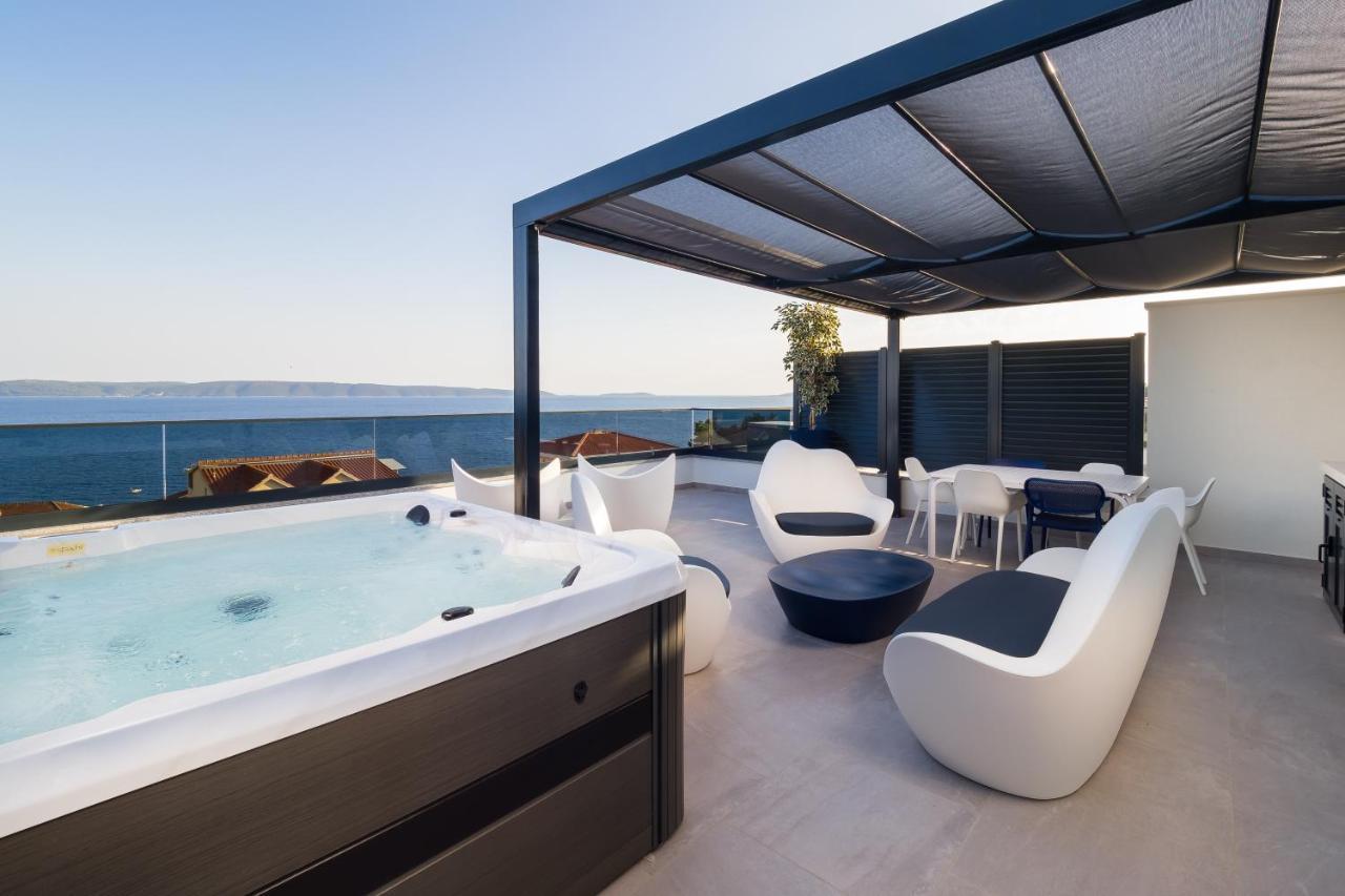 Luxury Apartment- Balcony- Private Rooftop And Jacuzzi- Common Pool Trogir Eksteriør bilde